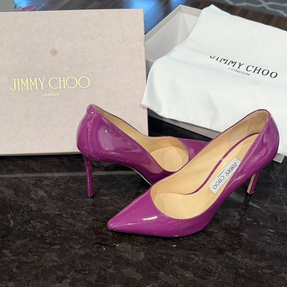 Jimmy choo purple pumps